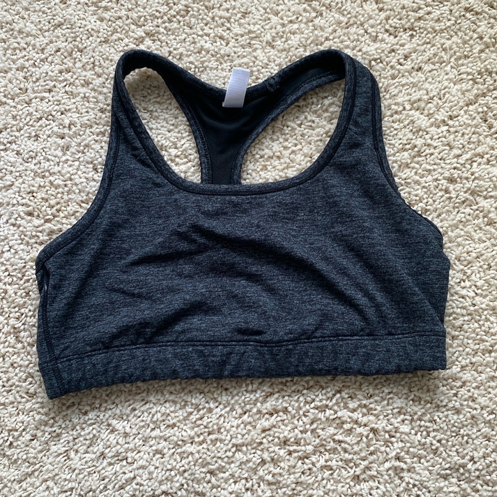 Dark grey Gap medium sports bra